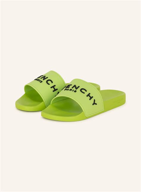 lime green givenchy slides|givenchy sandals.